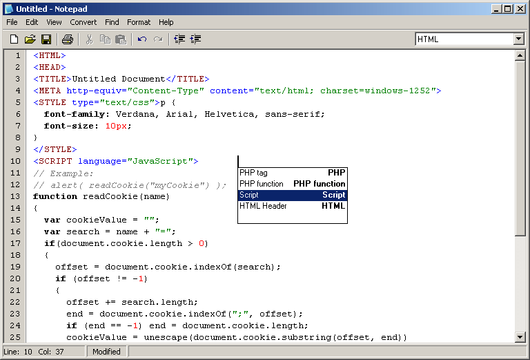 Professional Notepad Screenshot